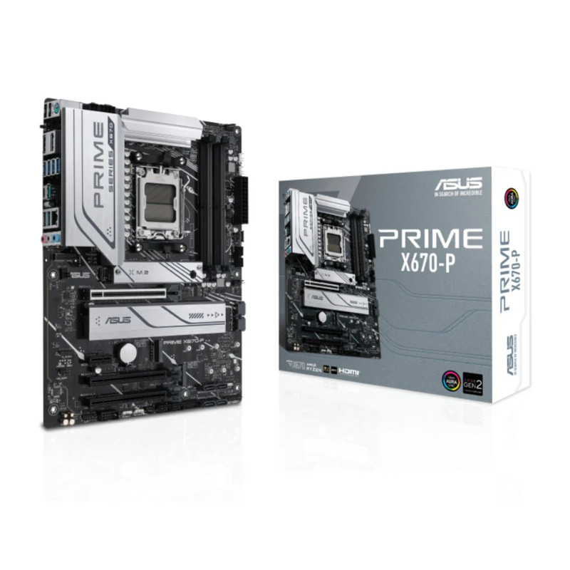 Asus Prime X670-P DDR5 AM5 AMD ATX Gaming Motherboard - اللوحة الأم